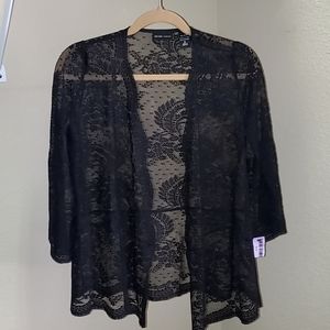 Black lace shawl